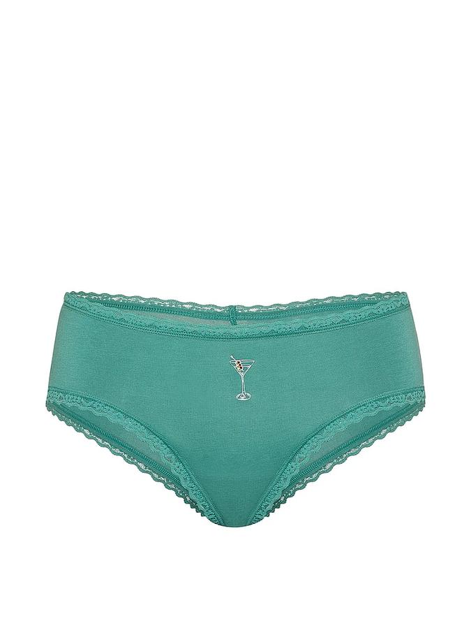 Cotton Lace-Waist Cheeky Panty image number 2