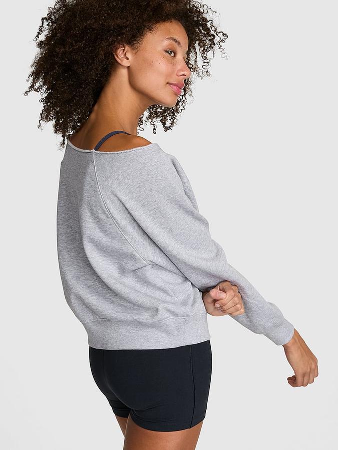 Ivy Fleece Off-The-Shoulder Sweatshirt