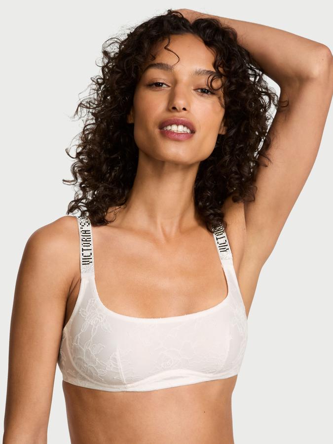 Shine Strap Lace Scoop Bralette image number 0