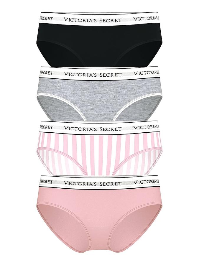 4-Pack Logo Cotton Hiphugger Panties