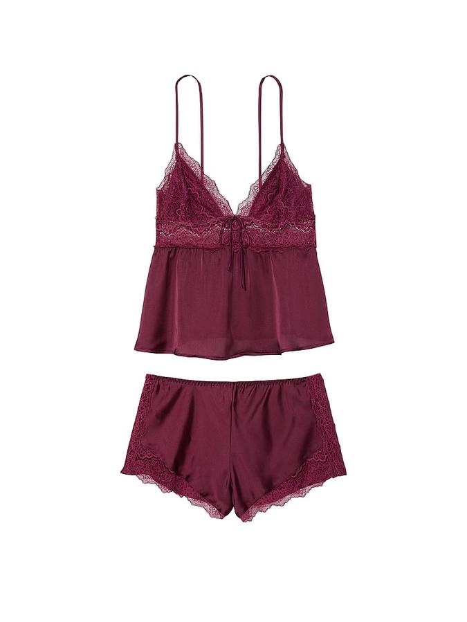 Stretch Lace & Satin Cami Set image number 2