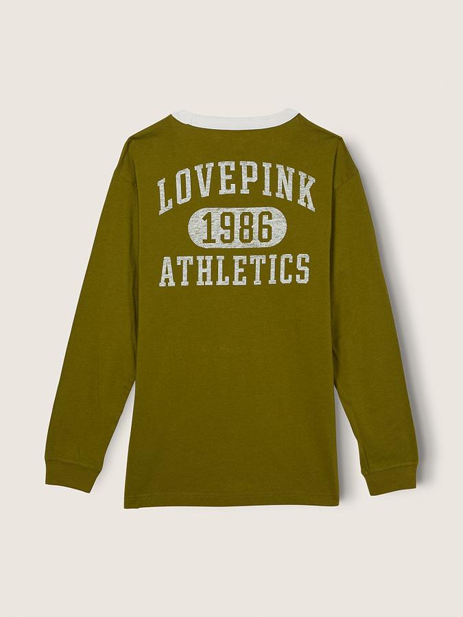 Cotton Long Sleeve Campus Ringer T-Shirt image number 3