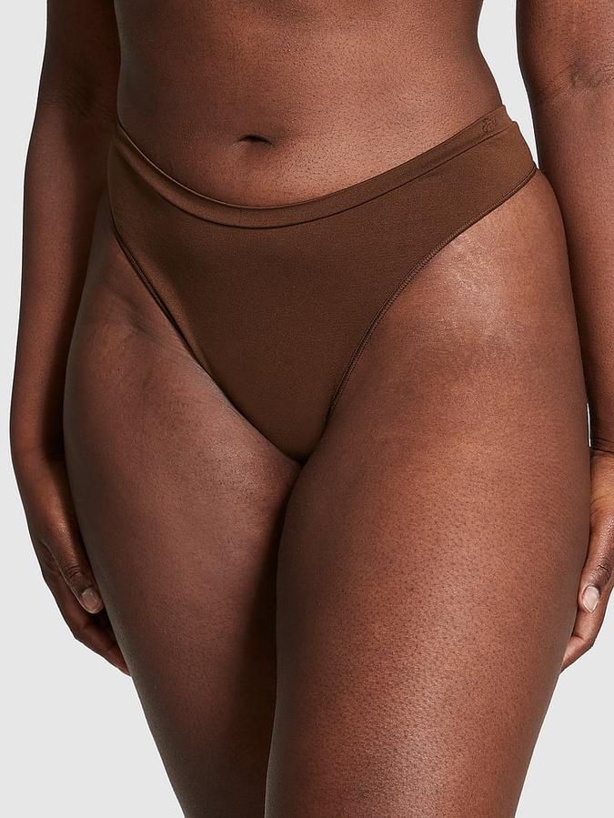 Seamless High-Leg Thong Panty image number 0