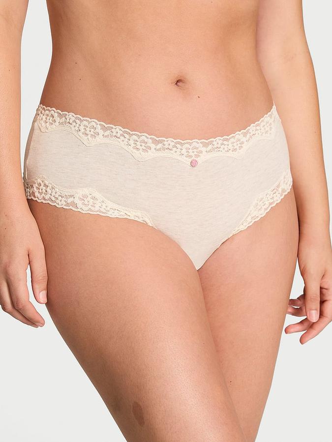 Cotton Lace-Waist Cheeky Panty