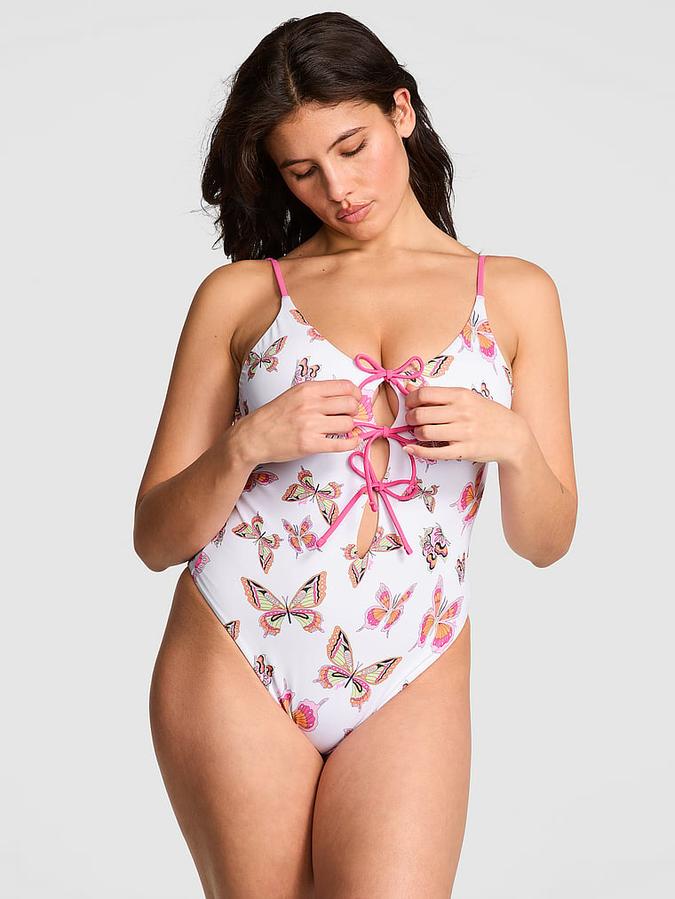 Front-Tie One-Piece Swimsuit image number 0