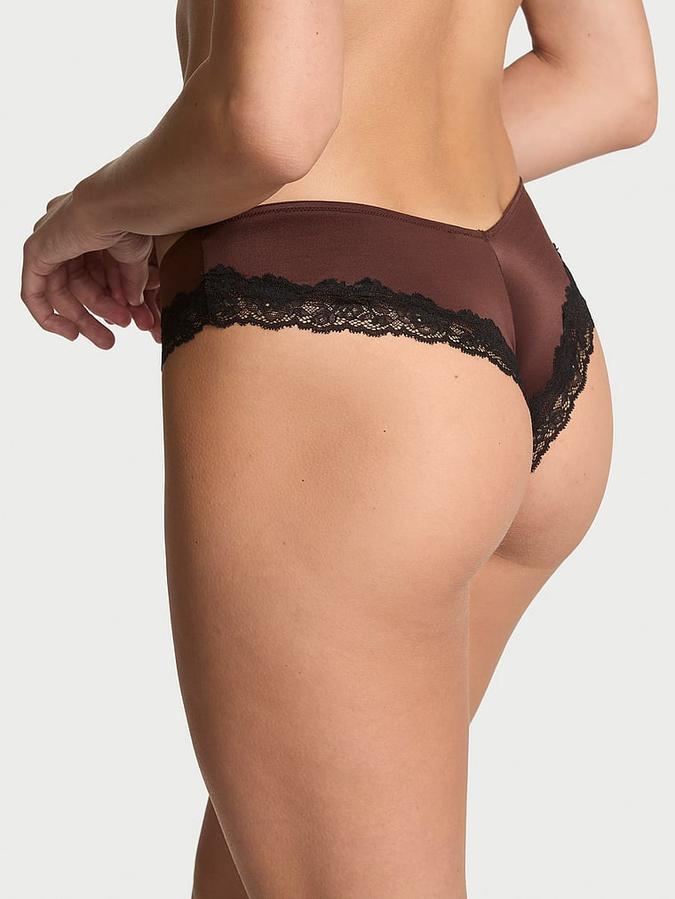 Lace-Trim High-Leg Cheeky Panty image number 1