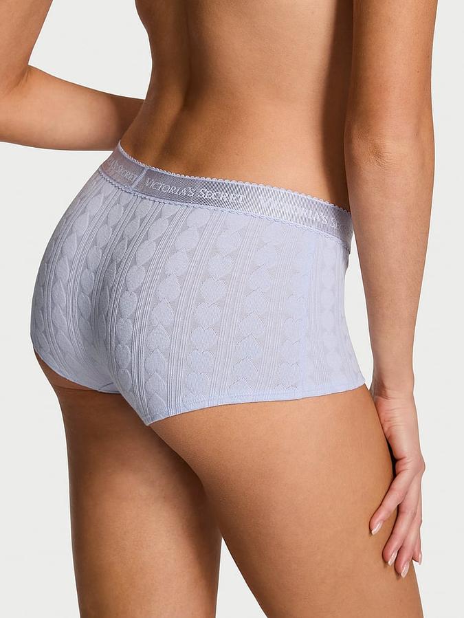 Logo Heart Pointelle Boyshort Panty