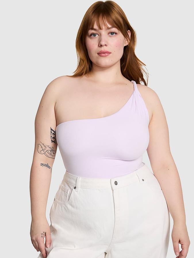 Base Stretch Twisted One-Shoulder Tank Top