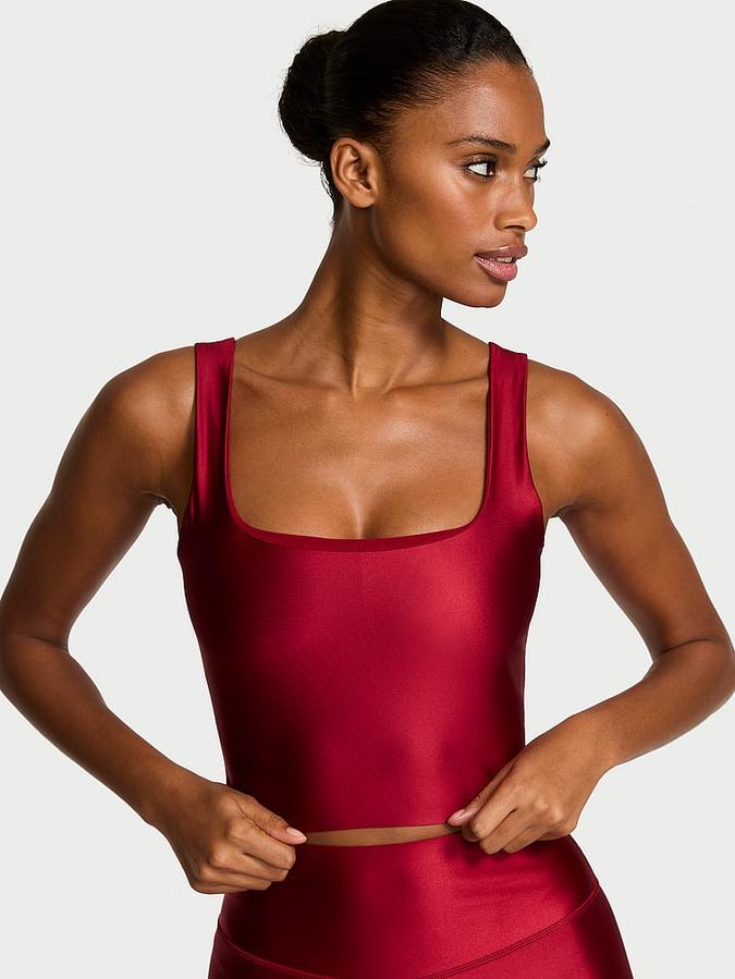 VSX GlossyTech&trade; Square-Neck Bra Top
