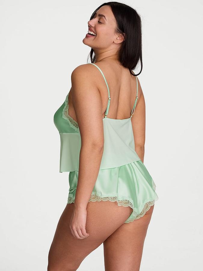 Tease Satin & Chiffon Flyaway Cami Set
