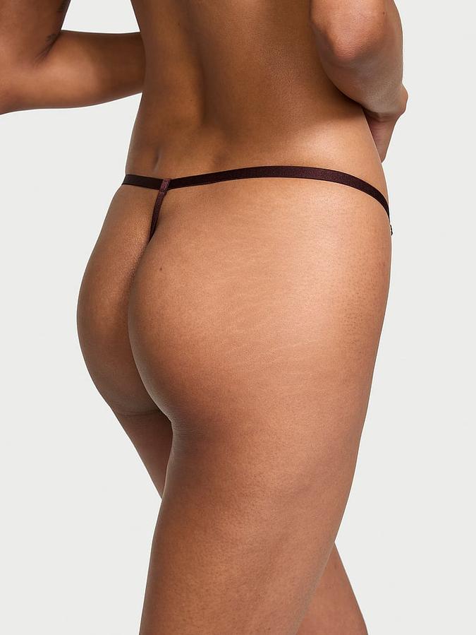 Faux Leather Adjustable V-String Panty image number 1
