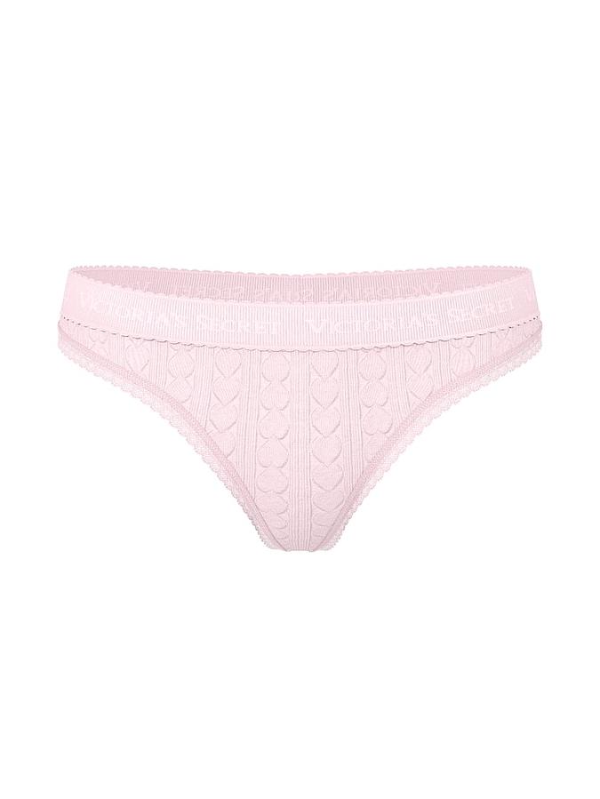 Logo Heart Pointelle Thong Panty image number 2