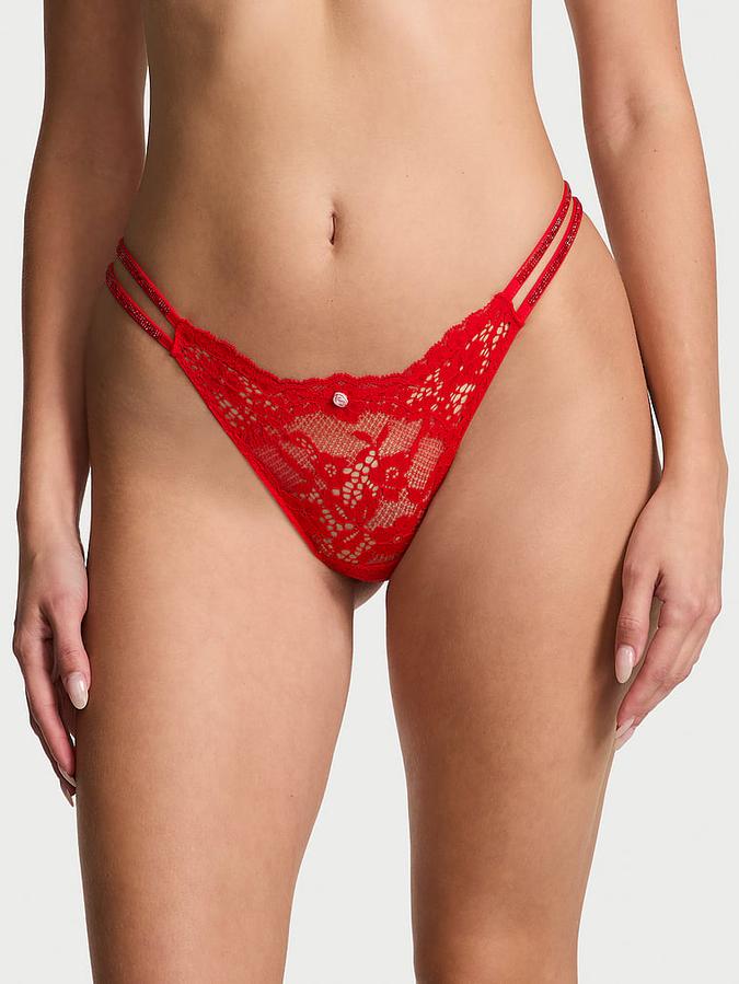 Twinkle Strap Lace Brazilian Panty image number 0