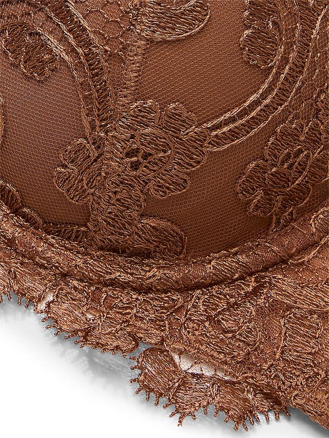 Boho Floral Embroidery Lightly Lined Demi Bra image number 3