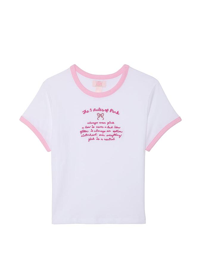 PINK x LoveShackFancy Retro Cotton Tee image number 2