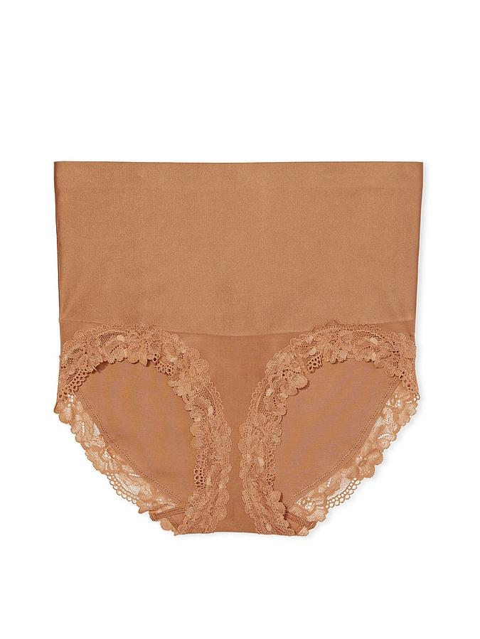 Smoothing Shimmer Lace-Trim Brief Panty image number 2
