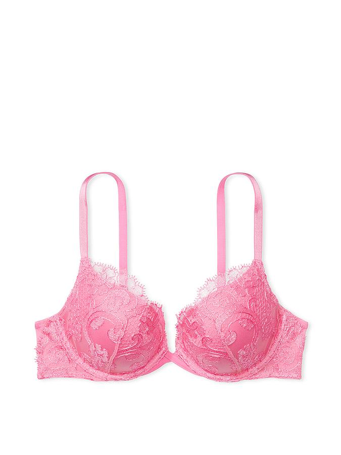Boho Floral Embroidery Push-Up Bra image number 2
