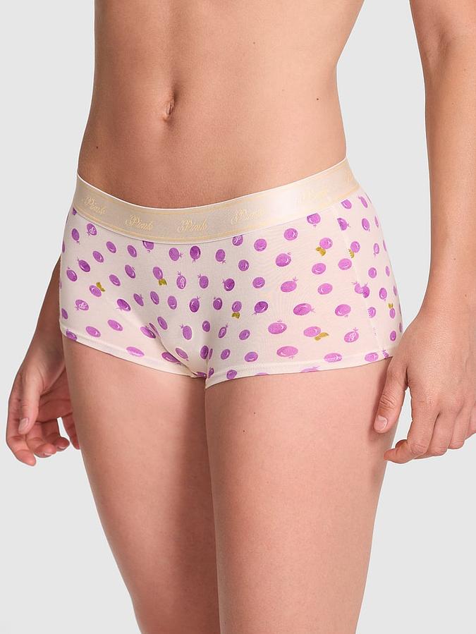 Logo Cotton Shine Boyshort Panty