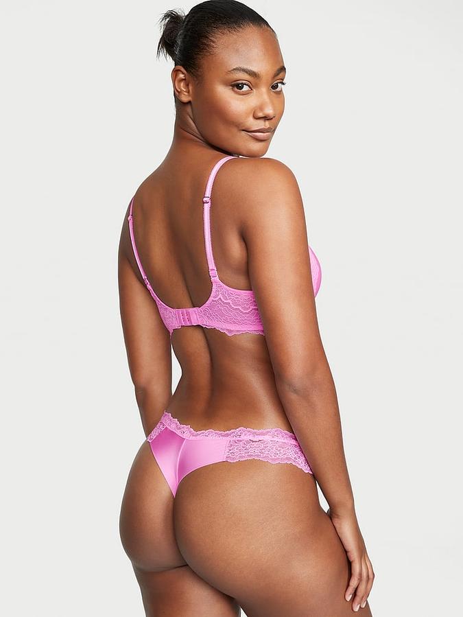 Lace Trim Thong Panty