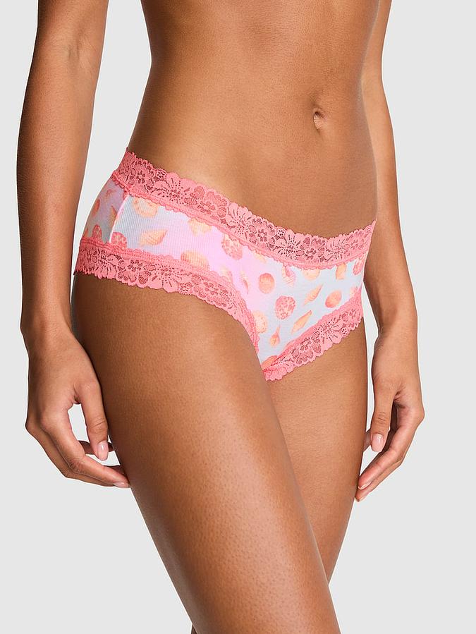 Cotton Lace Trim Cheeky Panty