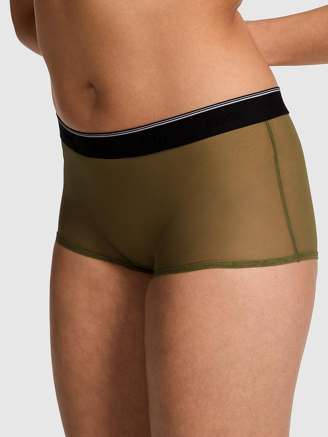 Logo Mesh Boyshort Panty image number 0