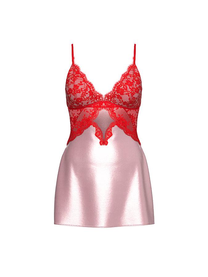 Satin & Lace Cutout Slip Dress image number 2