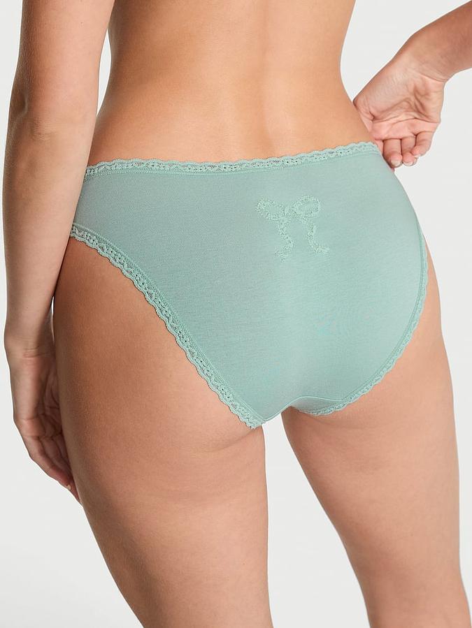Cotton Lace Bow Bikini Panty image number 1