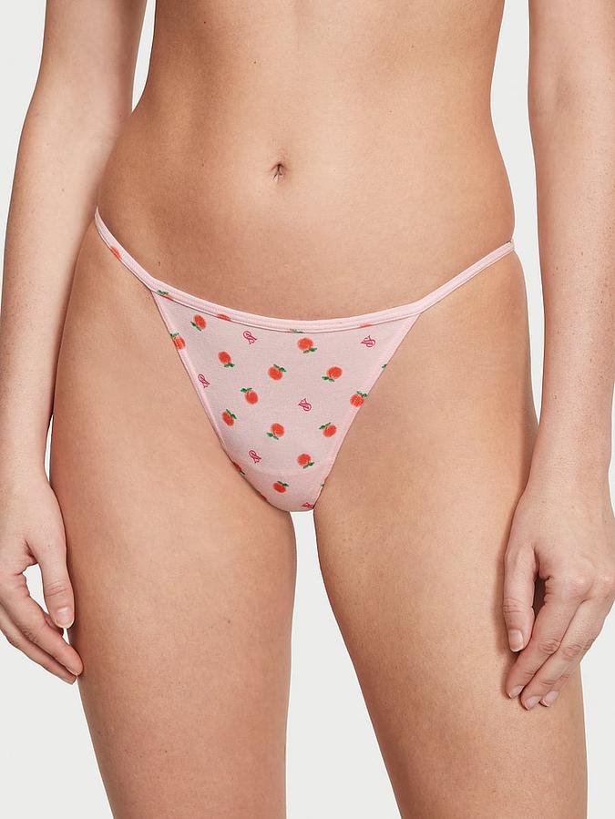 Stretch Cotton V-String Panty image number 0