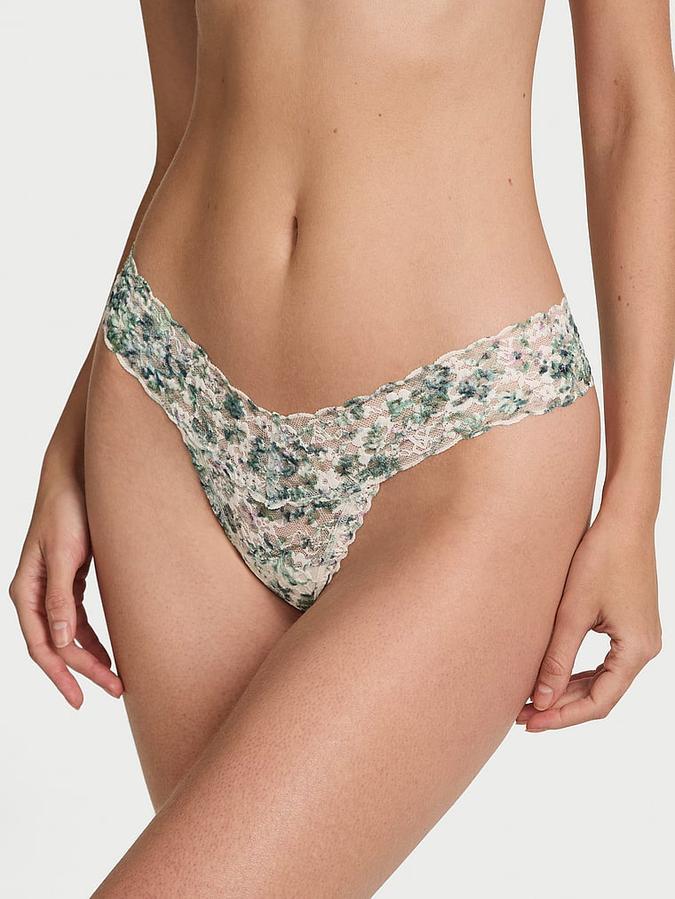 Blossom Lace Thong Panty image number 0