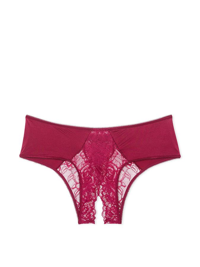 Rose Lace Crotchless Cheeky Panty image number 2