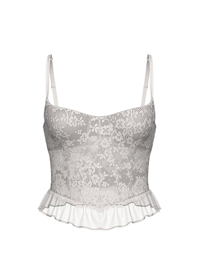 Dare to Dream Lace Ruffle Bra Top image number 2