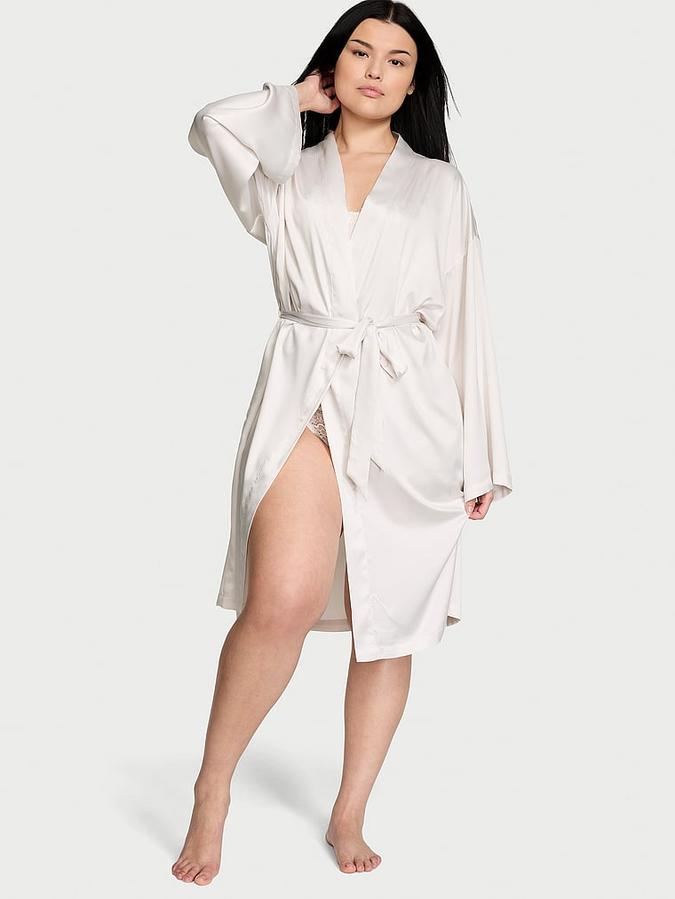 Satin Midi Robe image number 0