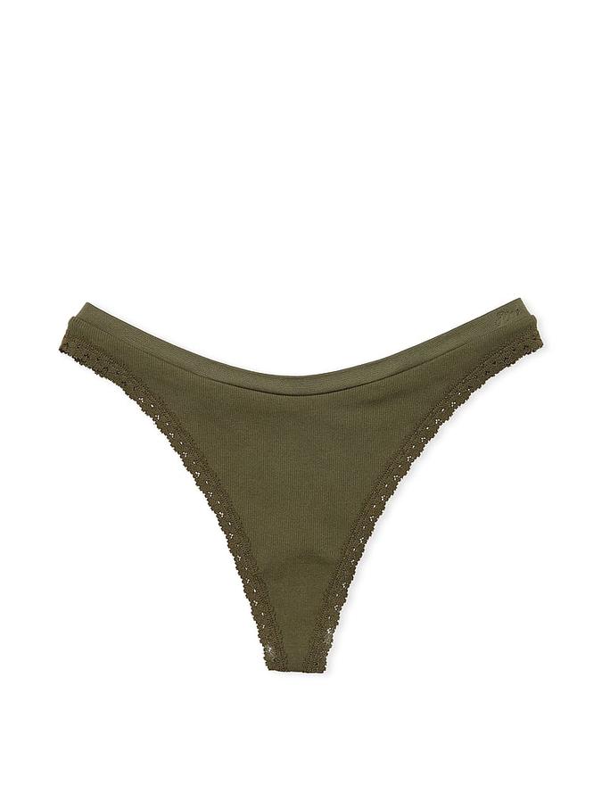 Seamless High-Leg Thong Panty image number 1