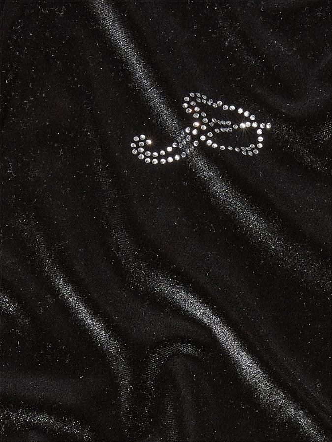 Velour Shine Logo Full-Zip Crop Hoodie image number 3