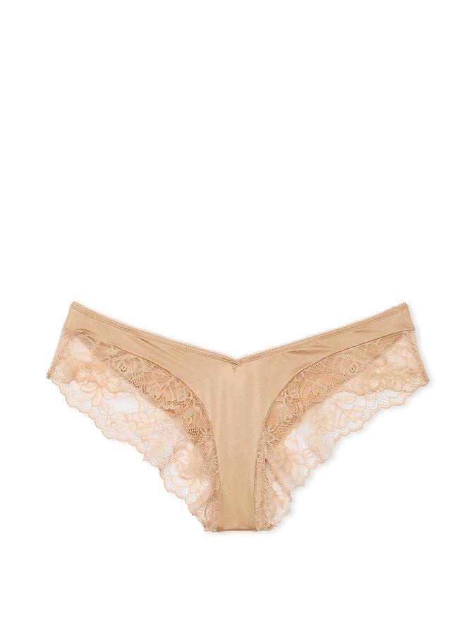 Rose Lace-Trim High-Leg Cheeky Panty image number 0