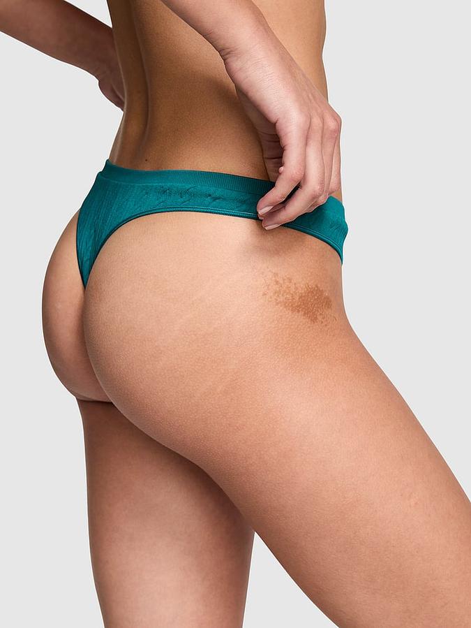 Seamless High-Leg Thong Panty image number 1