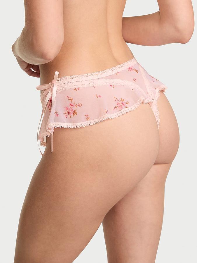 Sheer Flutter High-Leg Thong Panty image number 1