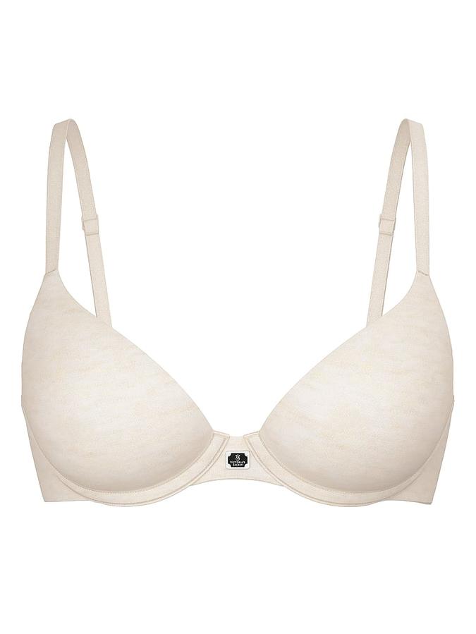 Cotton Logo Hardware Lightly Lined Demi Bra image number 2
