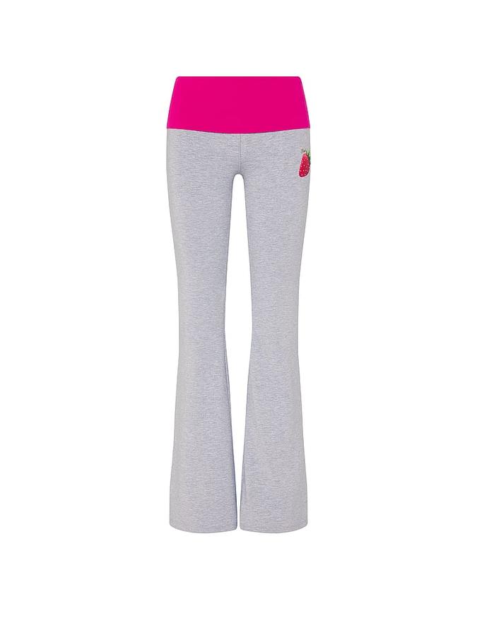 All-Day Cotton&trade; Foldover Flare Leggings image number 2