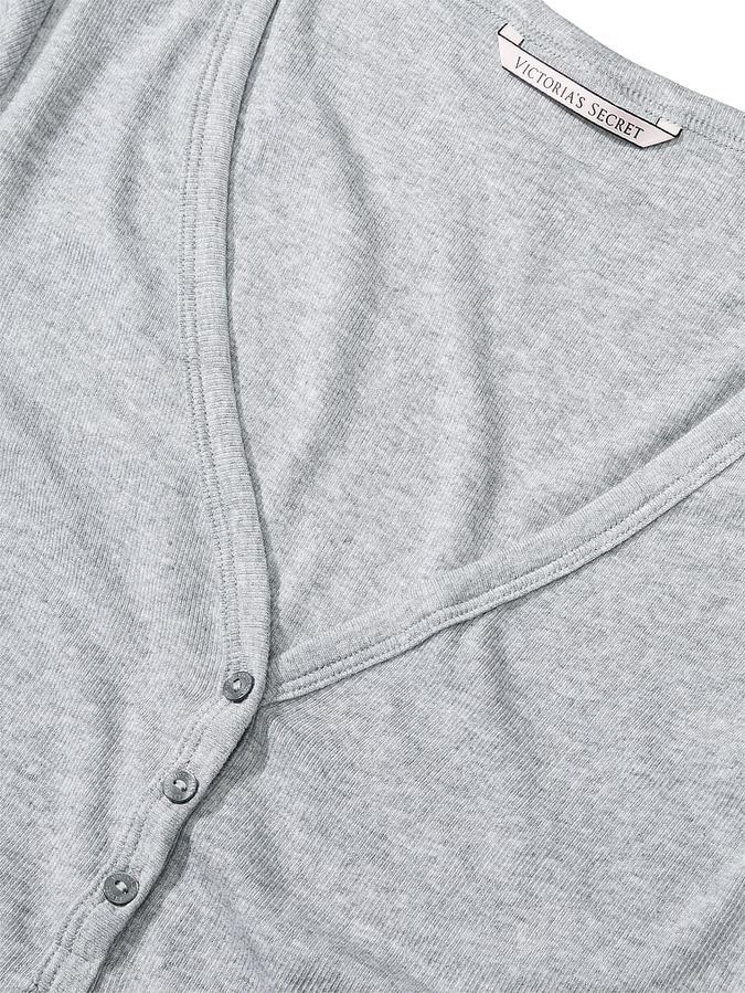 Ribbed Modal Henley Short Set image number 3