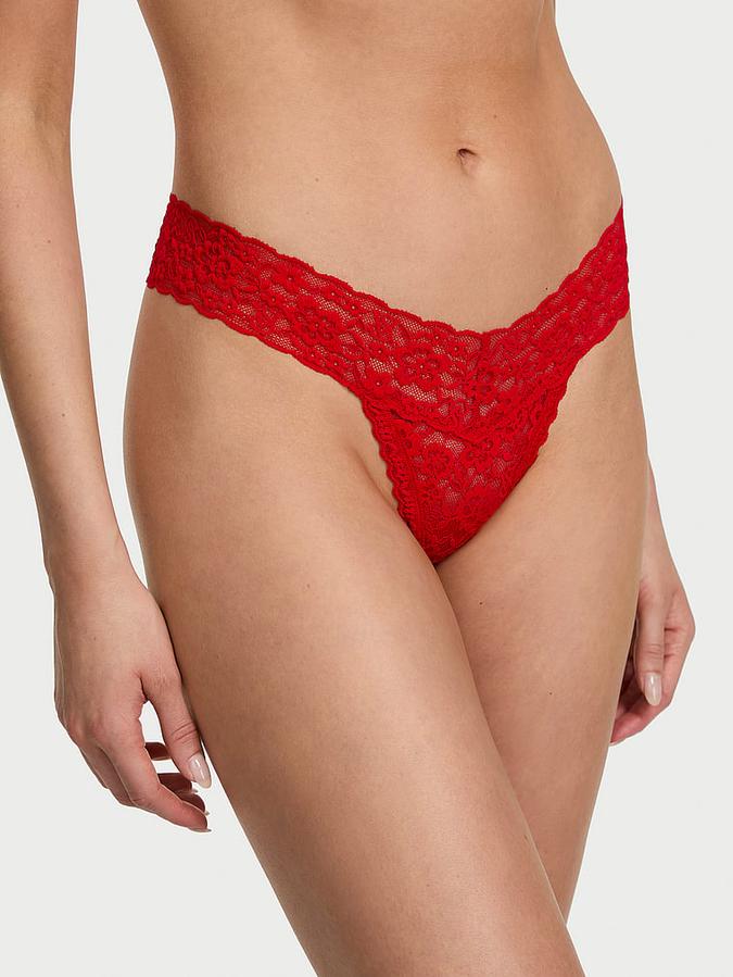 Blossom Lace Thong Panty image number 0