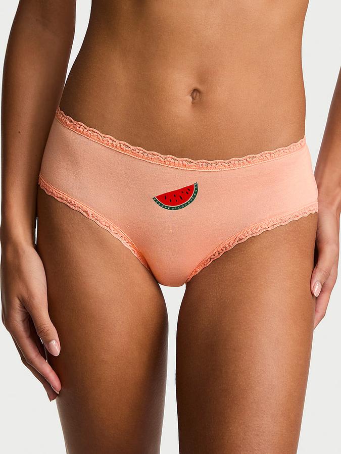 Cotton Lace-Waist Cheeky Panty