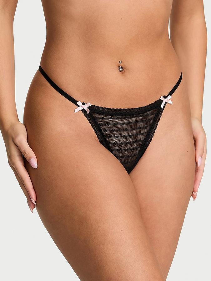 Heart Lace String Thong Panty