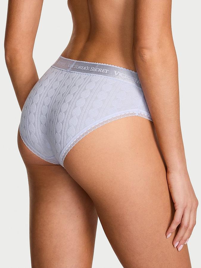 Logo Heart Pointelle Hiphugger Panty