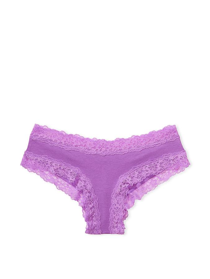 Lace-Waist Cotton Cheeky Panty image number 2