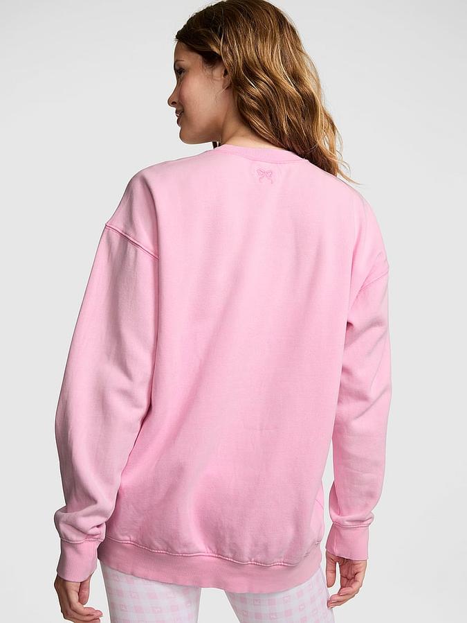 Pink PINK x LoveShackFancy Oversized Crew Sweatshirt PINK x LoveShackFancy Oversized Crew Sweatshirt