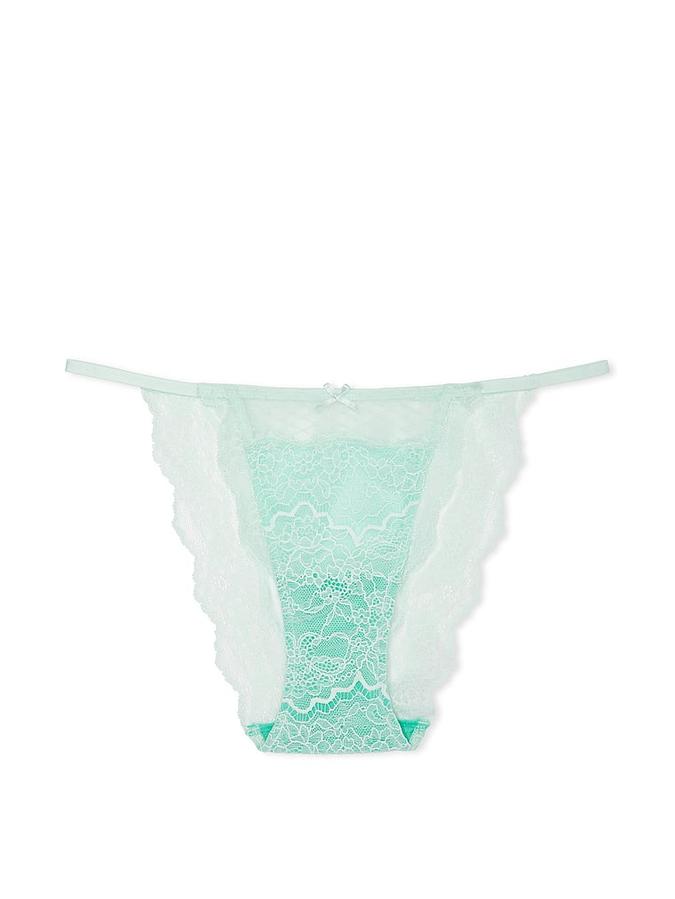 Lace & Mesh String Bikini Panty image number 2