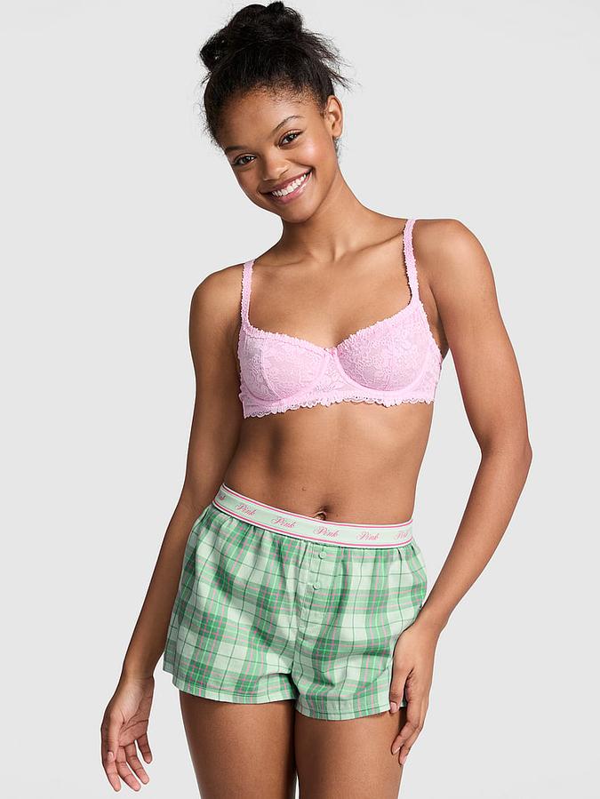 Flannel Boxy Pajama Shorts image number 0