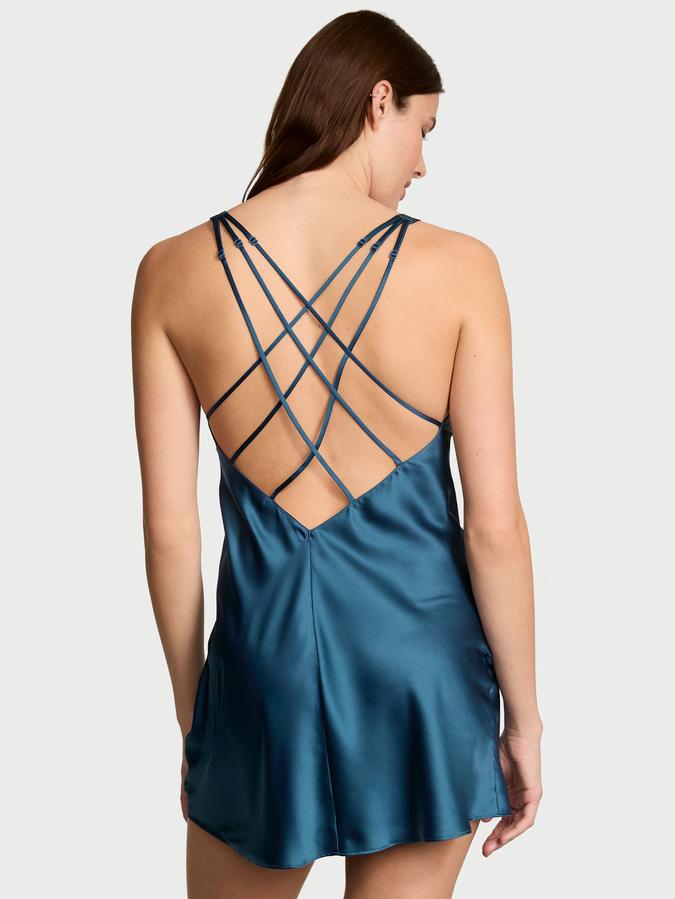 Scattered Shine Strap Satin Strappy-Back Slip image number 1