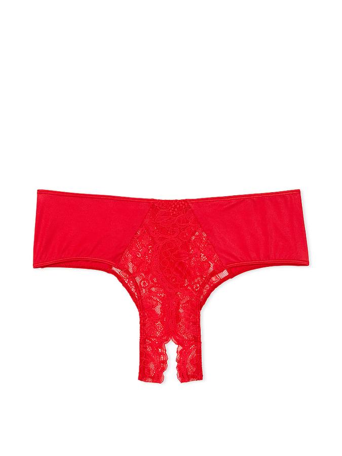 Crotchless Lace-Trim Cheeky Panty image number 0